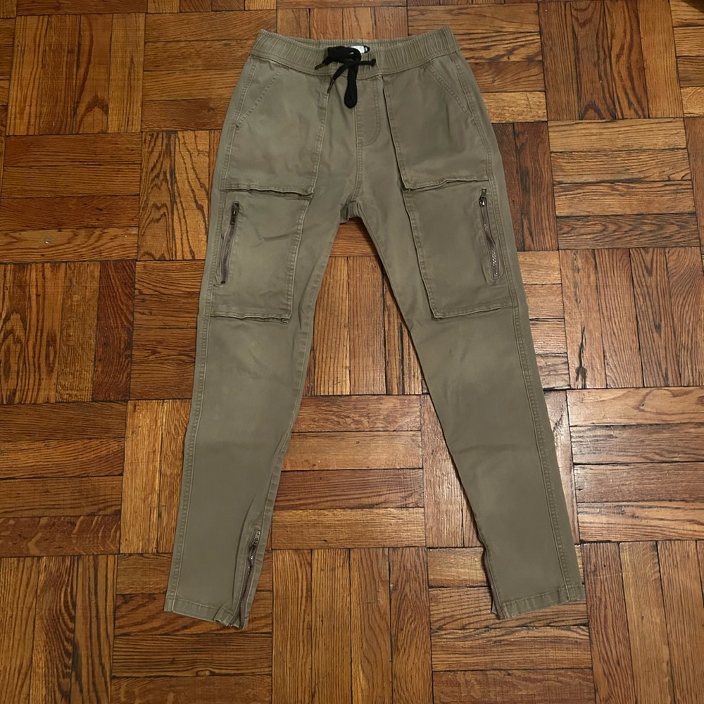 Vintage faded cargo pants with zippers